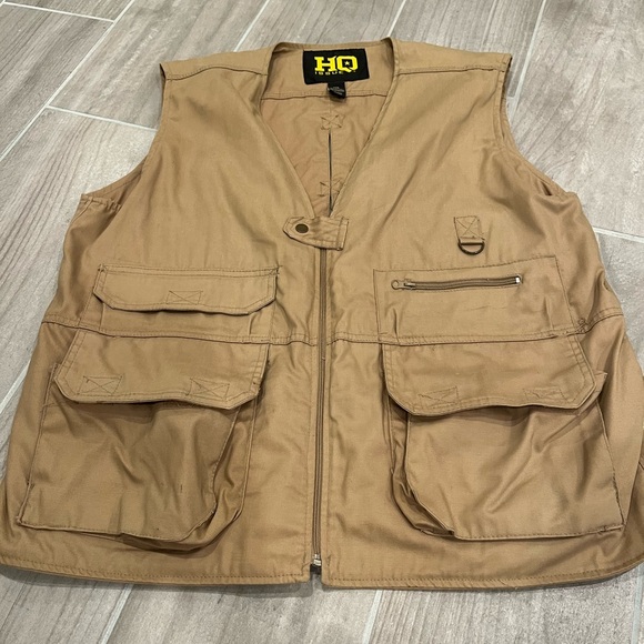 HQ Issue Canvas Zip Concealment Vest Tactical Khaki Size XXL - Picture 2 of 10